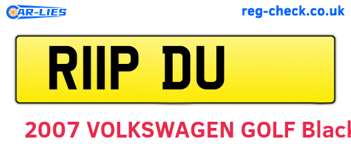 R11PDU are the vehicle registration plates.