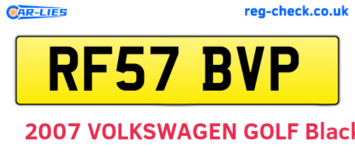RF57BVP are the vehicle registration plates.