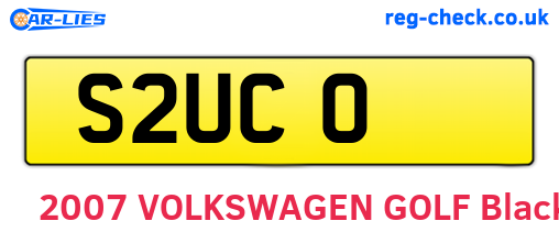 S2UCO are the vehicle registration plates.