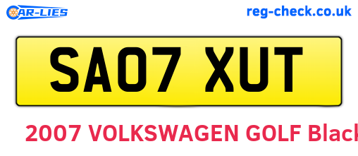 SA07XUT are the vehicle registration plates.