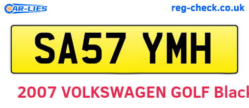 SA57YMH are the vehicle registration plates.