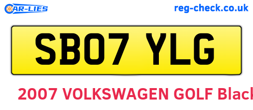 SB07YLG are the vehicle registration plates.