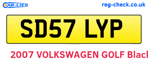 SD57LYP are the vehicle registration plates.