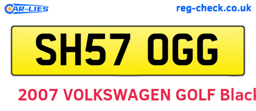 SH57OGG are the vehicle registration plates.