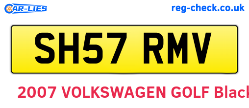 SH57RMV are the vehicle registration plates.