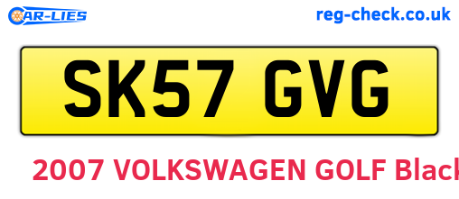 SK57GVG are the vehicle registration plates.