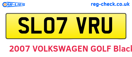 SL07VRU are the vehicle registration plates.