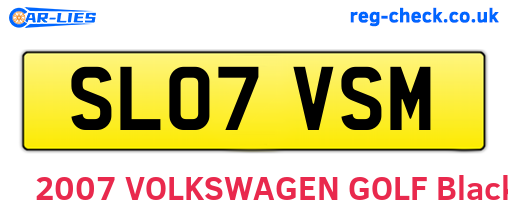 SL07VSM are the vehicle registration plates.