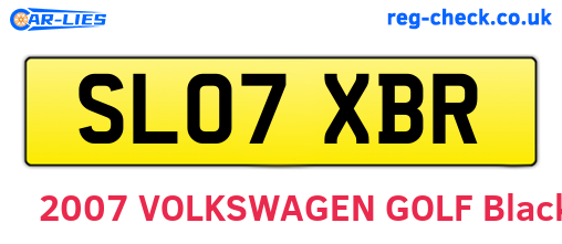SL07XBR are the vehicle registration plates.