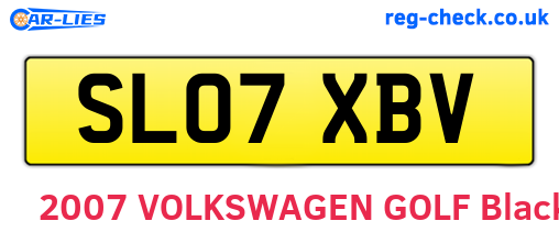 SL07XBV are the vehicle registration plates.