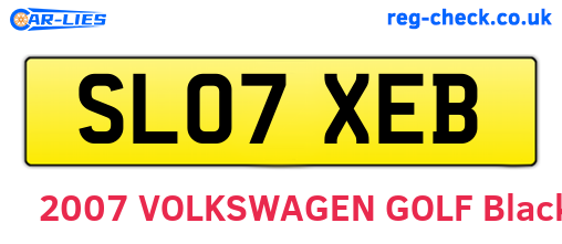 SL07XEB are the vehicle registration plates.