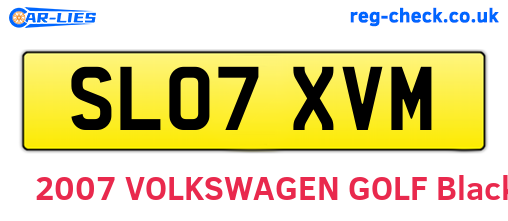 SL07XVM are the vehicle registration plates.