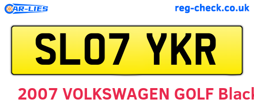 SL07YKR are the vehicle registration plates.