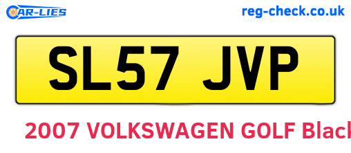 SL57JVP are the vehicle registration plates.