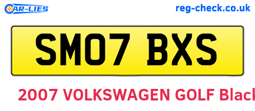 SM07BXS are the vehicle registration plates.
