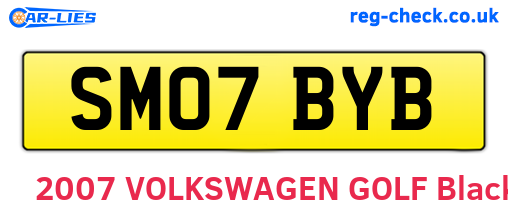 SM07BYB are the vehicle registration plates.