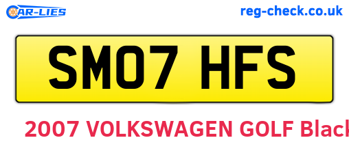 SM07HFS are the vehicle registration plates.