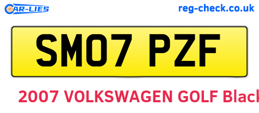 SM07PZF are the vehicle registration plates.