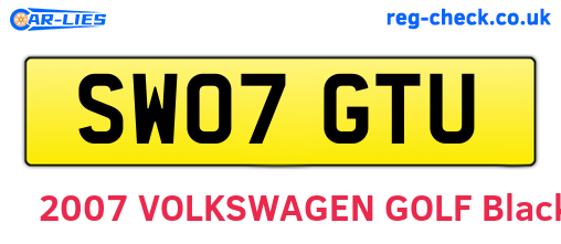 SW07GTU are the vehicle registration plates.