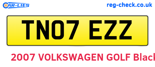 TN07EZZ are the vehicle registration plates.