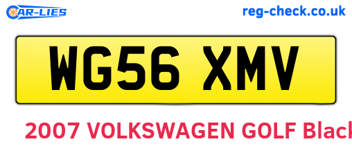 WG56XMV are the vehicle registration plates.