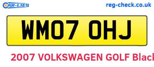 WM07OHJ are the vehicle registration plates.