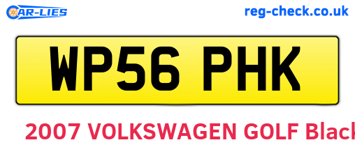 WP56PHK are the vehicle registration plates.