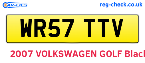 WR57TTV are the vehicle registration plates.