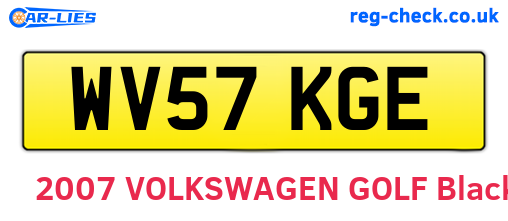 WV57KGE are the vehicle registration plates.