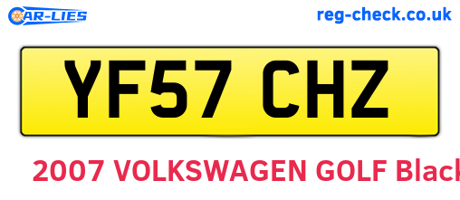 YF57CHZ are the vehicle registration plates.