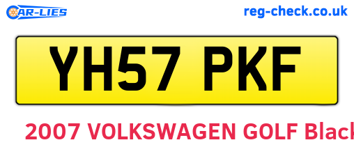 YH57PKF are the vehicle registration plates.