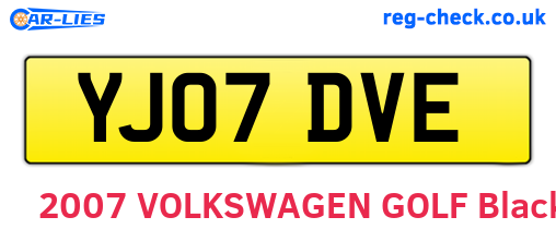 YJ07DVE are the vehicle registration plates.