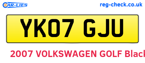YK07GJU are the vehicle registration plates.