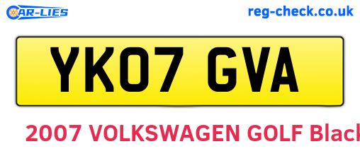 YK07GVA are the vehicle registration plates.