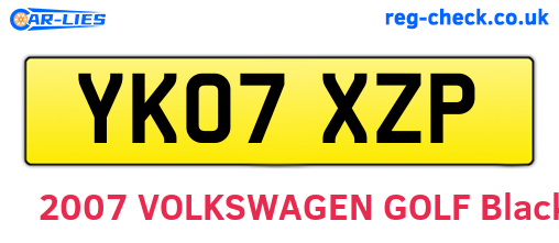 YK07XZP are the vehicle registration plates.