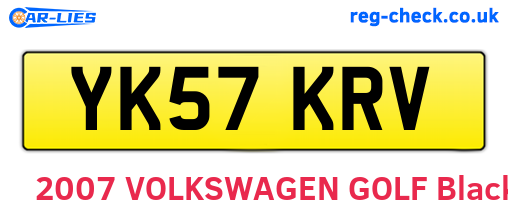 YK57KRV are the vehicle registration plates.