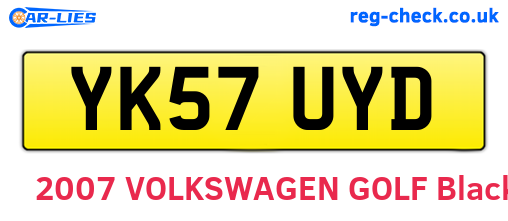 YK57UYD are the vehicle registration plates.