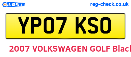 YP07KSO are the vehicle registration plates.