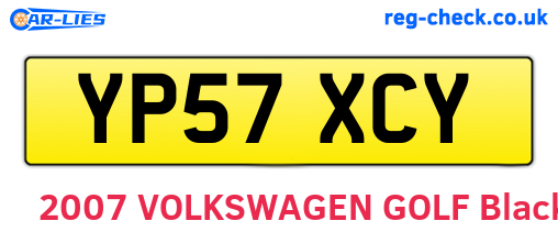 YP57XCY are the vehicle registration plates.