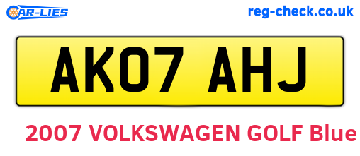 AK07AHJ are the vehicle registration plates.