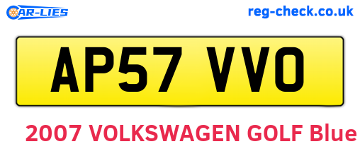 AP57VVO are the vehicle registration plates.