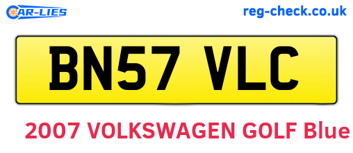 BN57VLC are the vehicle registration plates.
