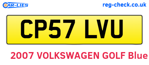 CP57LVU are the vehicle registration plates.