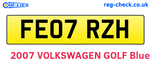 FE07RZH are the vehicle registration plates.