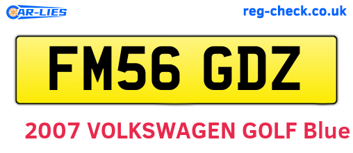 FM56GDZ are the vehicle registration plates.