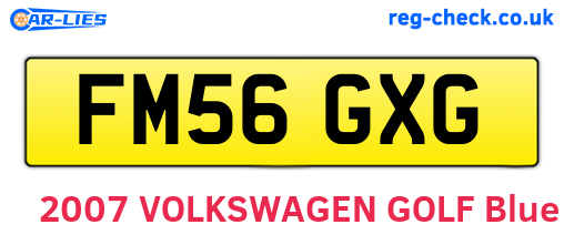 FM56GXG are the vehicle registration plates.