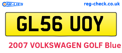 GL56UOY are the vehicle registration plates.