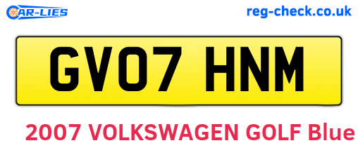 GV07HNM are the vehicle registration plates.