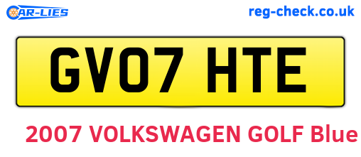 GV07HTE are the vehicle registration plates.