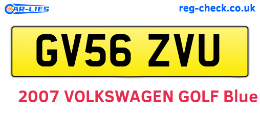 GV56ZVU are the vehicle registration plates.